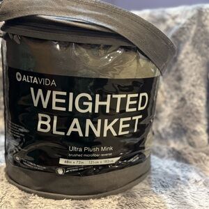 NIB Altavida 12 lb plush gray weighted blanket